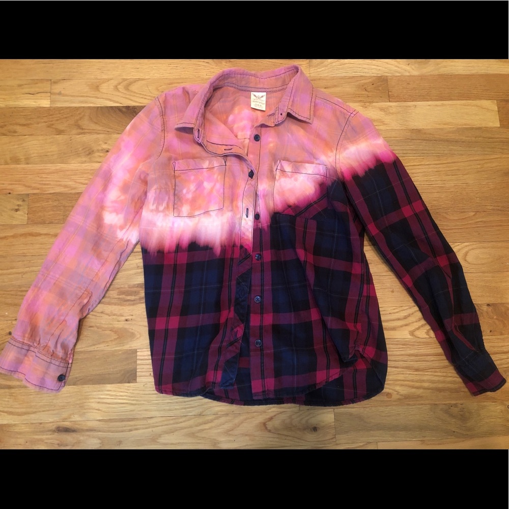 Handmade distressed women’s flannel